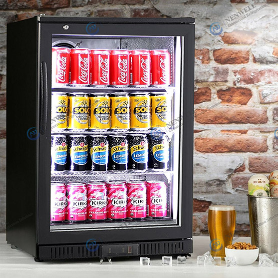 glass door back bar refrigerator